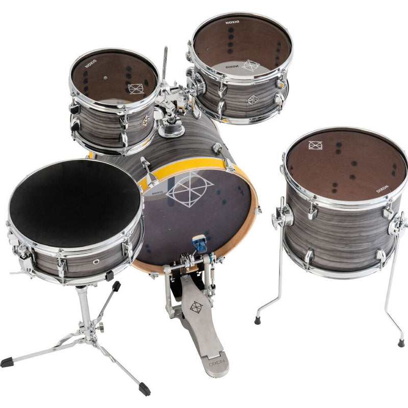 Dixon Jet Set Plus Series 5-Pce Drum Kit in Ebony/Yellow Finish