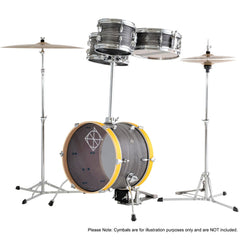 Dixon Jet Set Plus Series 5-Pce Drum Kit in Ebony/Yellow Finish