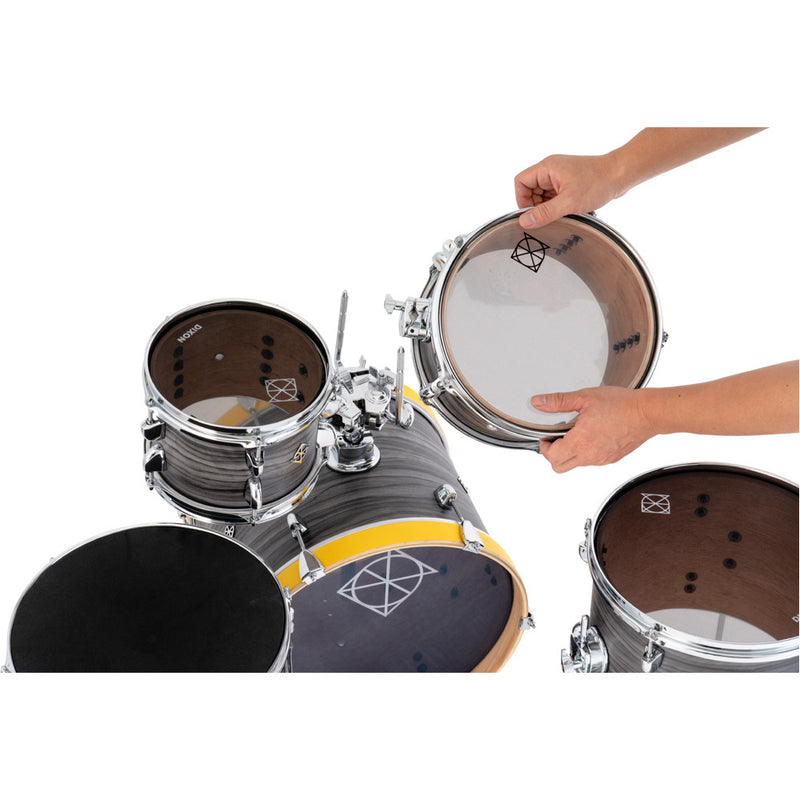 Dixon Jet Set Plus Series 5-Pce Drum Kit in Ebony/Yellow Finish