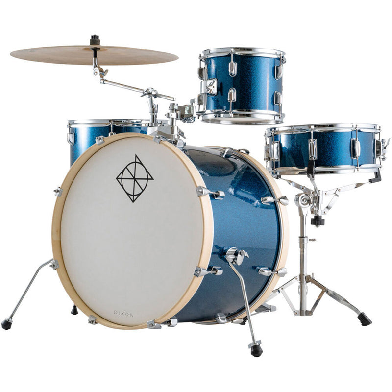 Dixon Spark Standard Series 5-Pce Drum Kit with Cymbals in Ocean Blue Sparkle