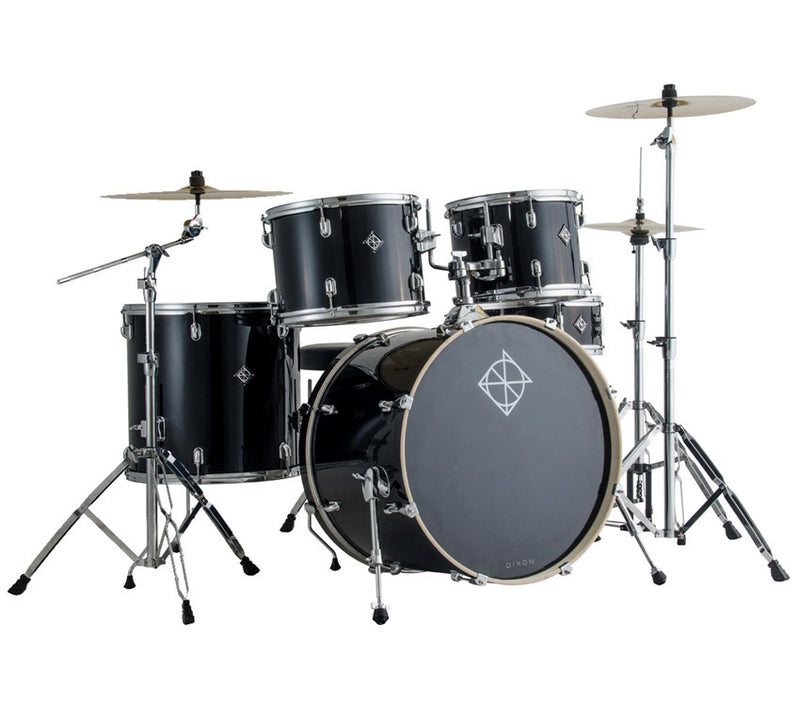 Dixon Spark Series 5-Pce Drum Kit with Cymbals in Misty Black Sparkle