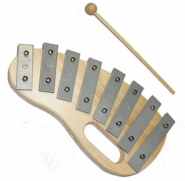 Percussion Plus 8-Note Glockenspiel with Natural Wood Frame