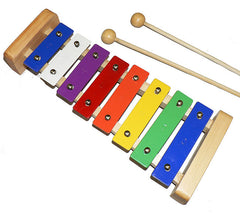 Percussion Plus 8-Note Coloured Glockenspiel with Natural Wood Frame