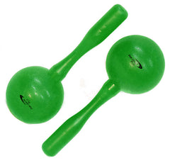 Percussion Plus Round Head Plastic Maracas in Green