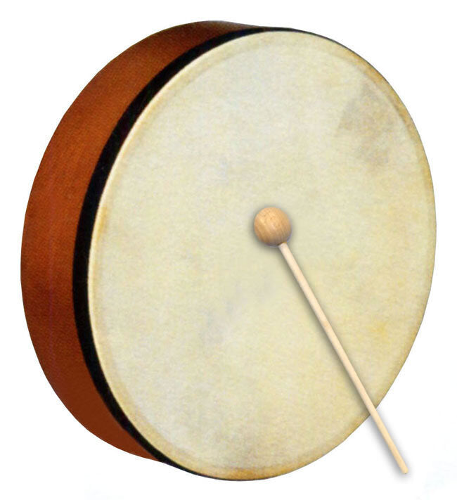 Percussion Plus 10" Handheld Frame Drum with Wooden Beater