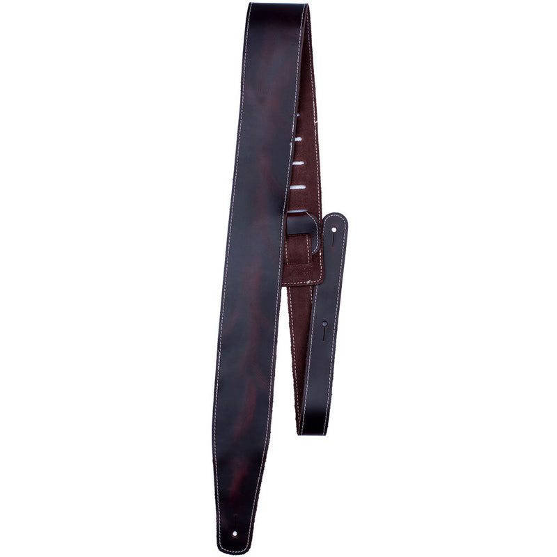 Perris 2.5" Baseball Leather Guitar Strap in Wine