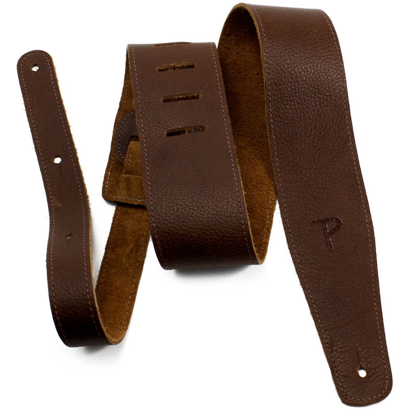 Perris 2.5" Saddle Leather Guitar Strap in Brown