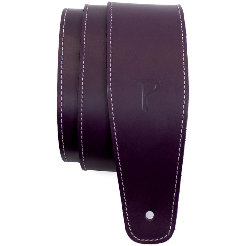 Perris 2.5" Baseball Leather Guitar Strap in Purple