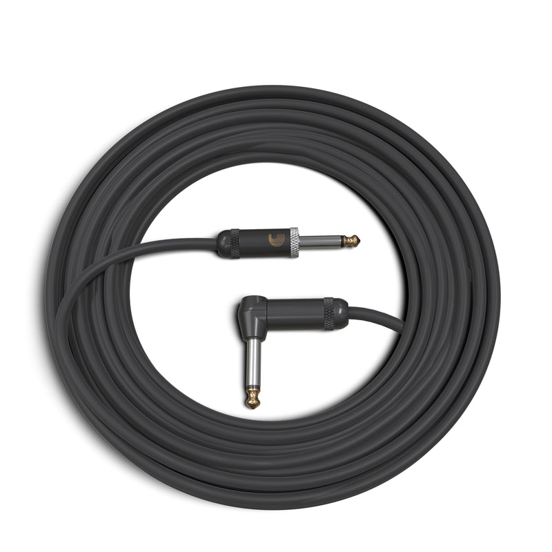 D'Addario American Stage Instrument Cable, Straight to Right Angle, 30ft