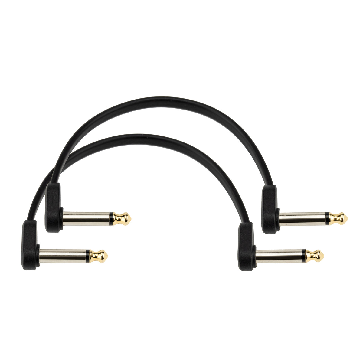 D'Addario Flat Patch Cable, 6in Offset Right Angle, Twin PK