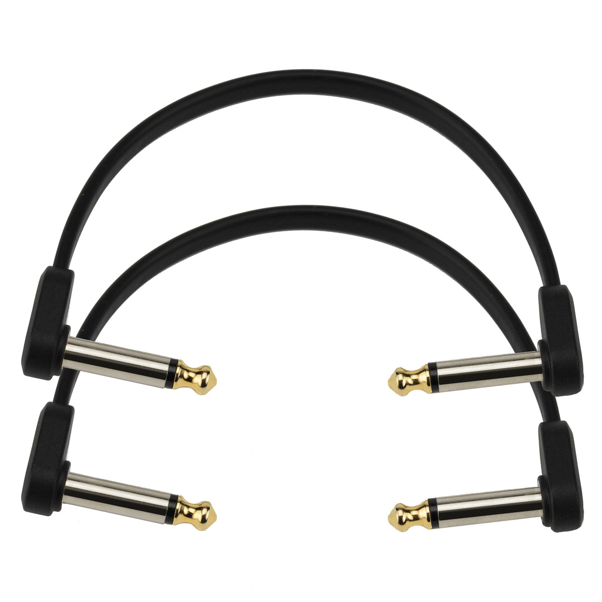 D'Addario Flat Patch Cable, 6in Right Angle, Twin PK