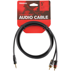 D'Addario Dual RCA to Stereo Mini Cable, 5 feet