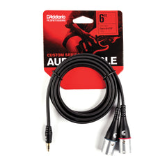 D'Addario Custom Series 1/8” to Dual  XLR Audio Cable
