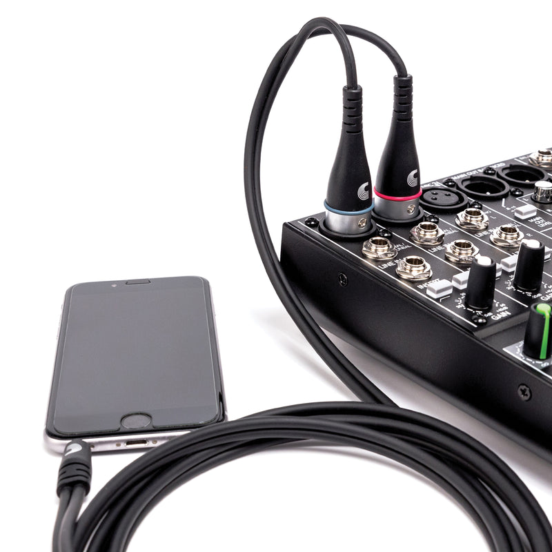 D'Addario Custom Series 1/8” to Dual  XLR Audio Cable