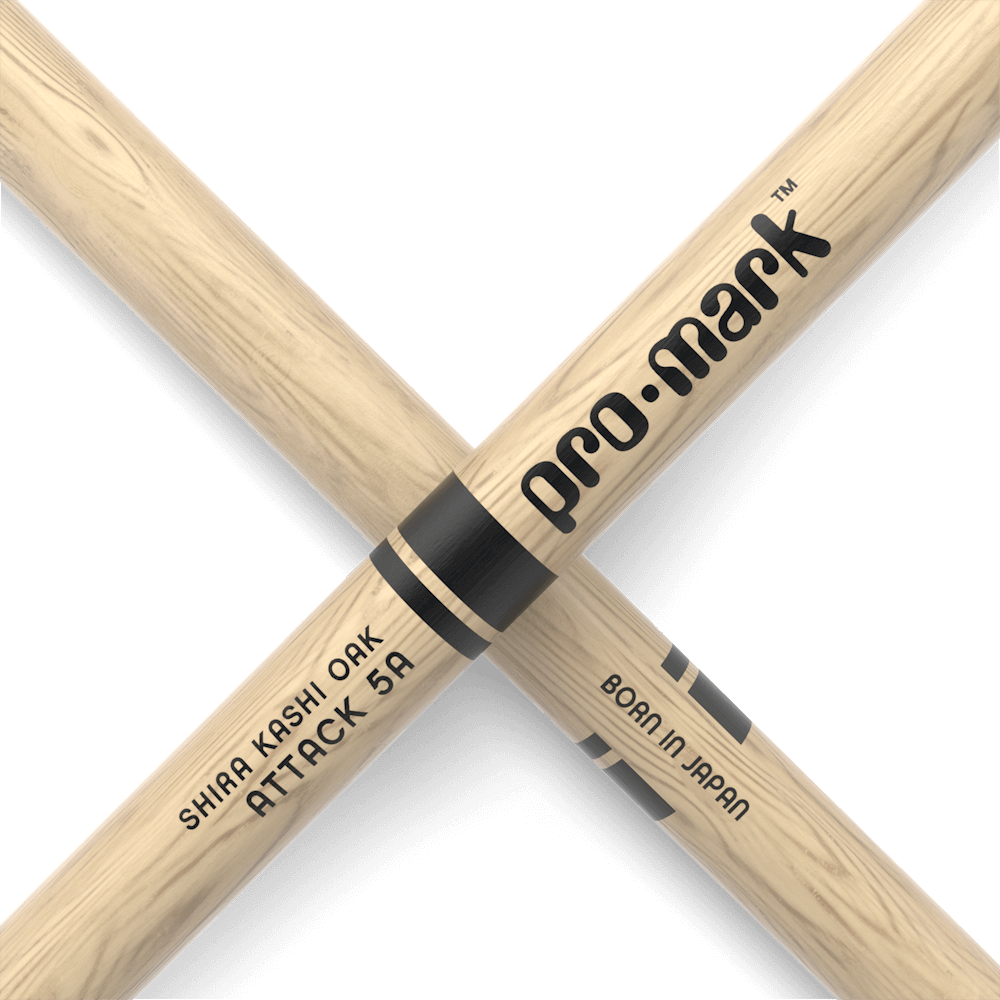Promark Classic Attack 5A Shira Kashi Oak Drumstick, Oval Nylon Tip