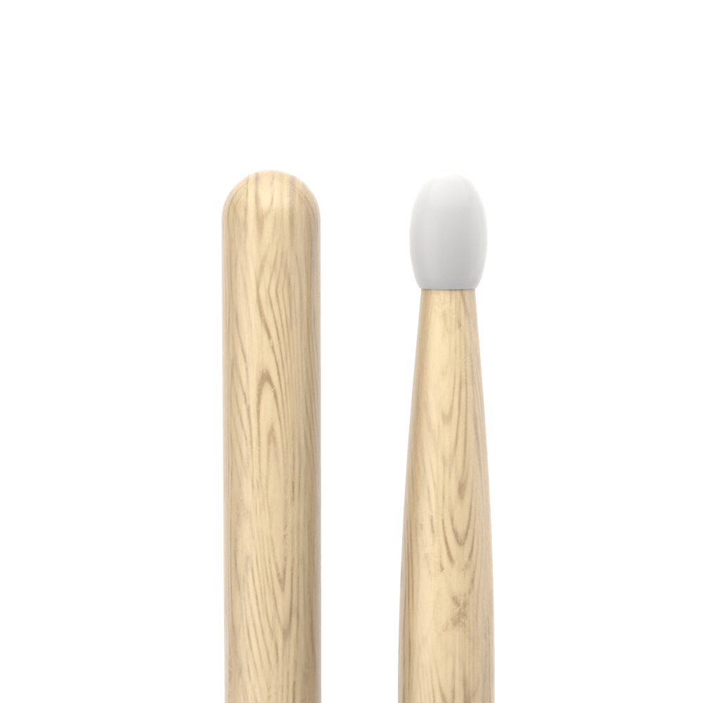 Promark Classic Attack 747 Shira Kashi Oak Drumstick, Oval Nylon Tip