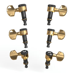 D'Addario Auto-Trim Locking Tuning Machines, 3 + 3 Setup, Gold