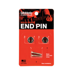 D'Addario Solid Brass End Pins - Chrome (Pair)