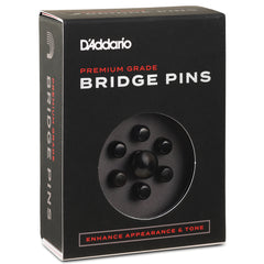 D'Addario Ebony Bridge Pins with End Pin Set, Ebony