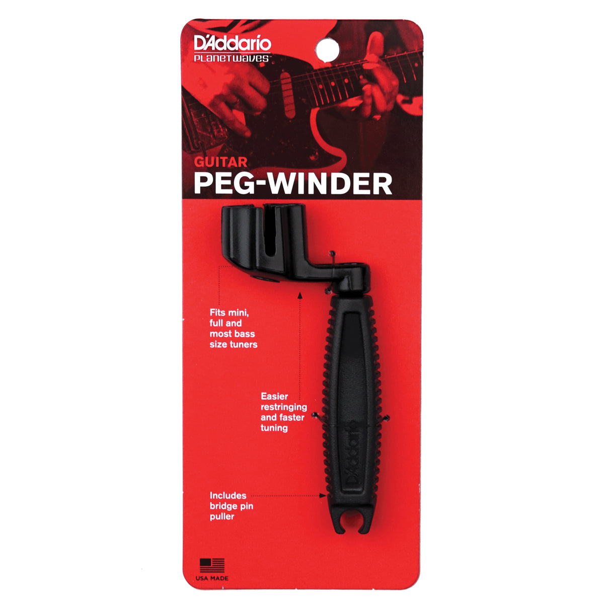 D'Addario Ergonomic Guitar Peg Winder