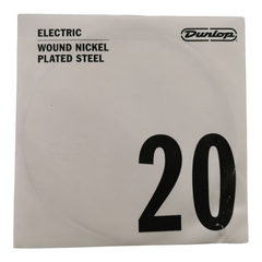 6 x Dunlop .020 Nickel Wound Single Guitar Strings