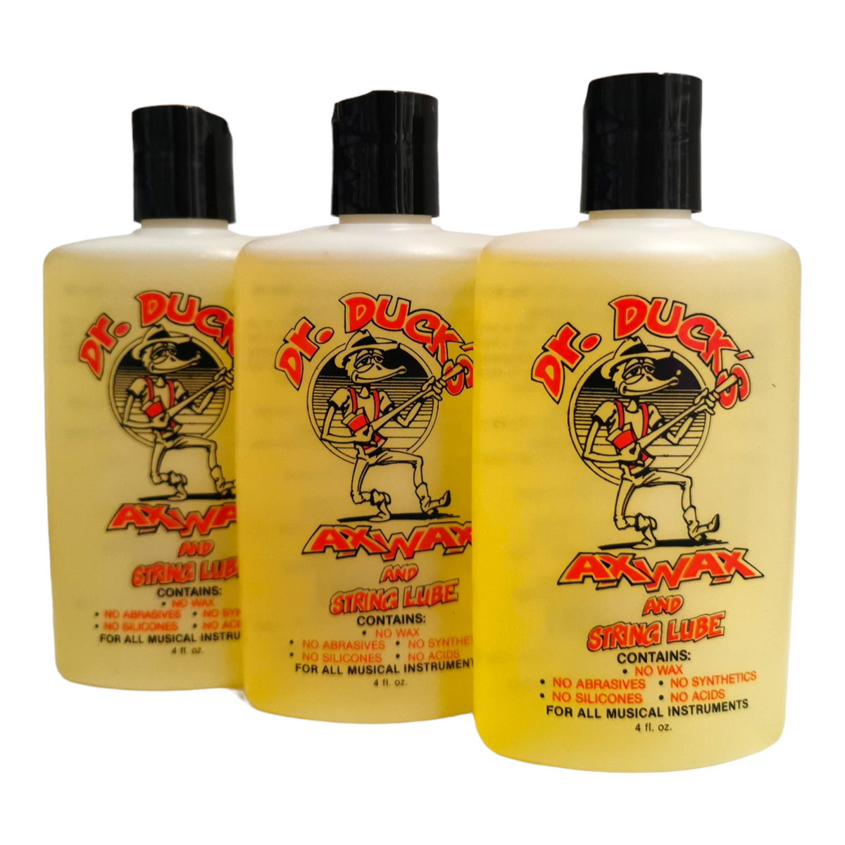 3 x DR. Ducks Ax Wax Guitar Polish & String Lube