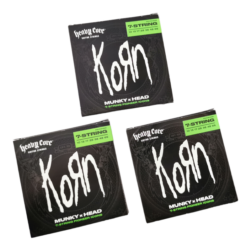 3 x Dunlop Heavy Core® Korn 7-String Guitar Strings 10 - 65