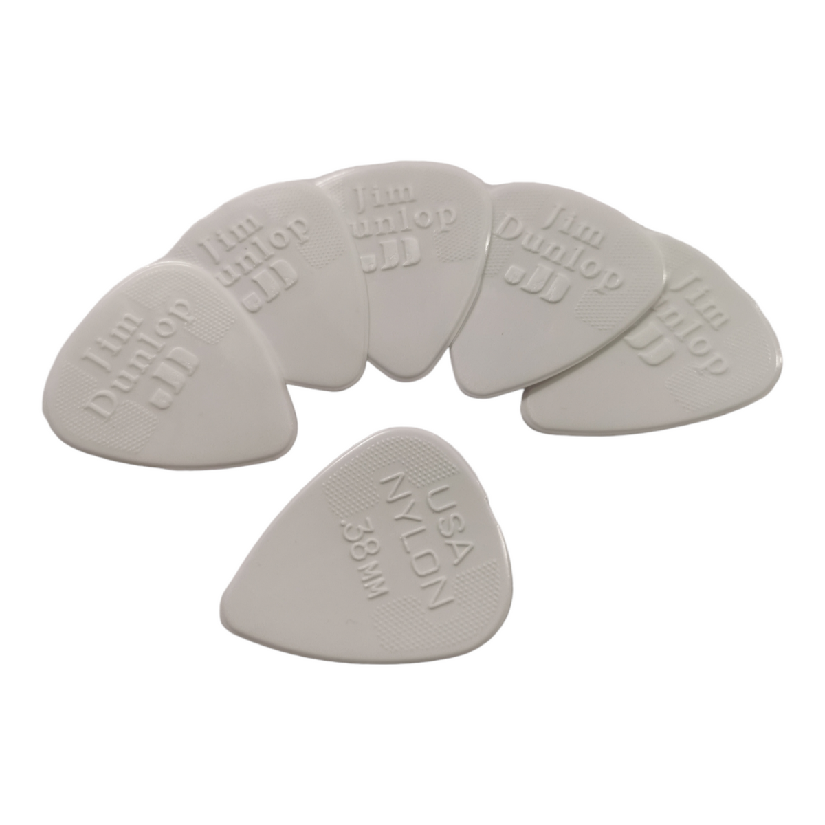 6 x Dunlop Nylon Standard Guitar Picks .38mm