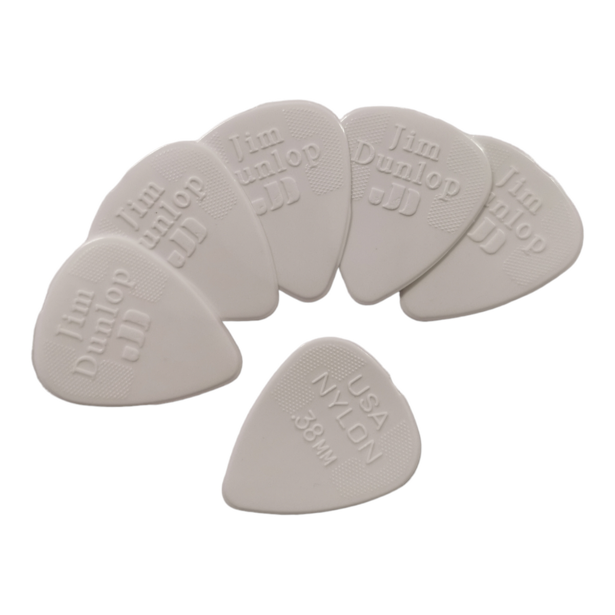 6 x Dunlop Nylon Standard Guitar Picks .38mm