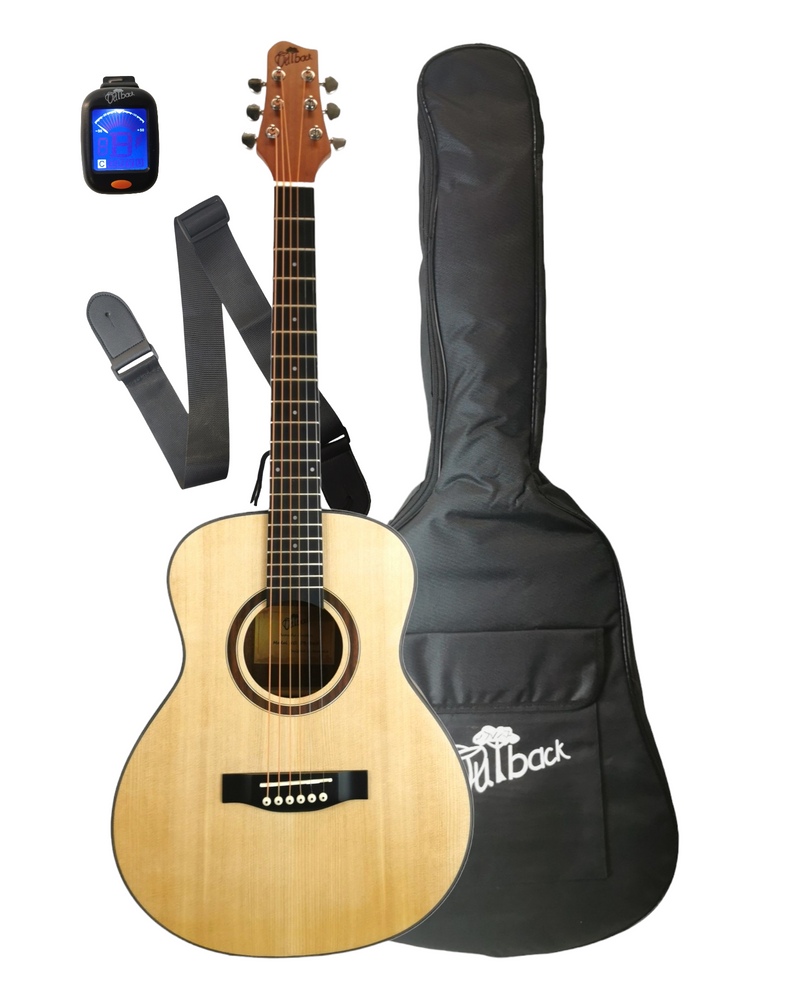 Outback 36" Acoustic Guitar Pack - Travel Size in Natural w/Accessories
