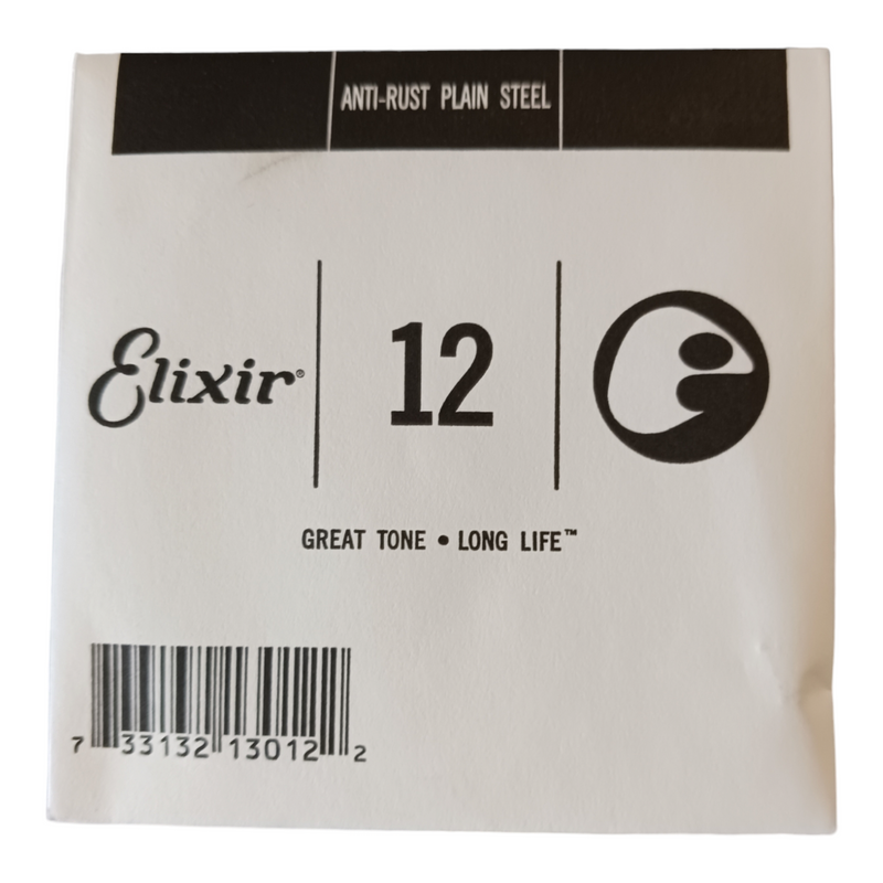 Elixir 13012 Anti-Rust Plain .012 Steel Single String