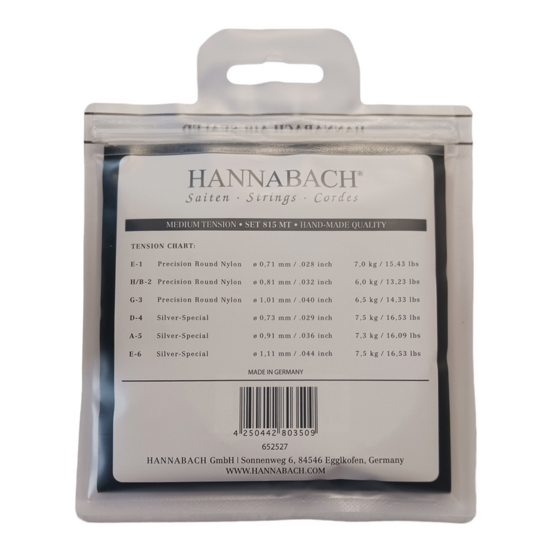 Hannabach Classical 800MT Set - Black (Medium)