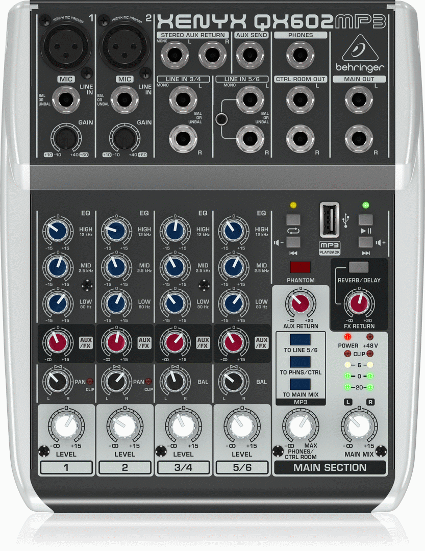 Behringer XENYX QX602MP3 Mixer