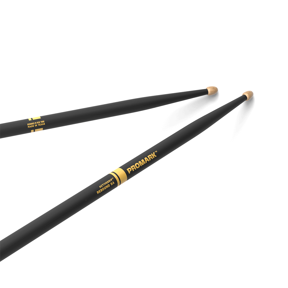 Promark Rebound 5A ActiveGrip Hickory Drumstick, Acorn Wood Tip
