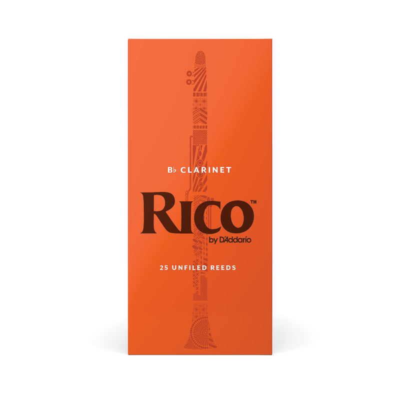 Rico by D'Addario Bb Clarinet Reeds, Strength 1.5, 25-pack