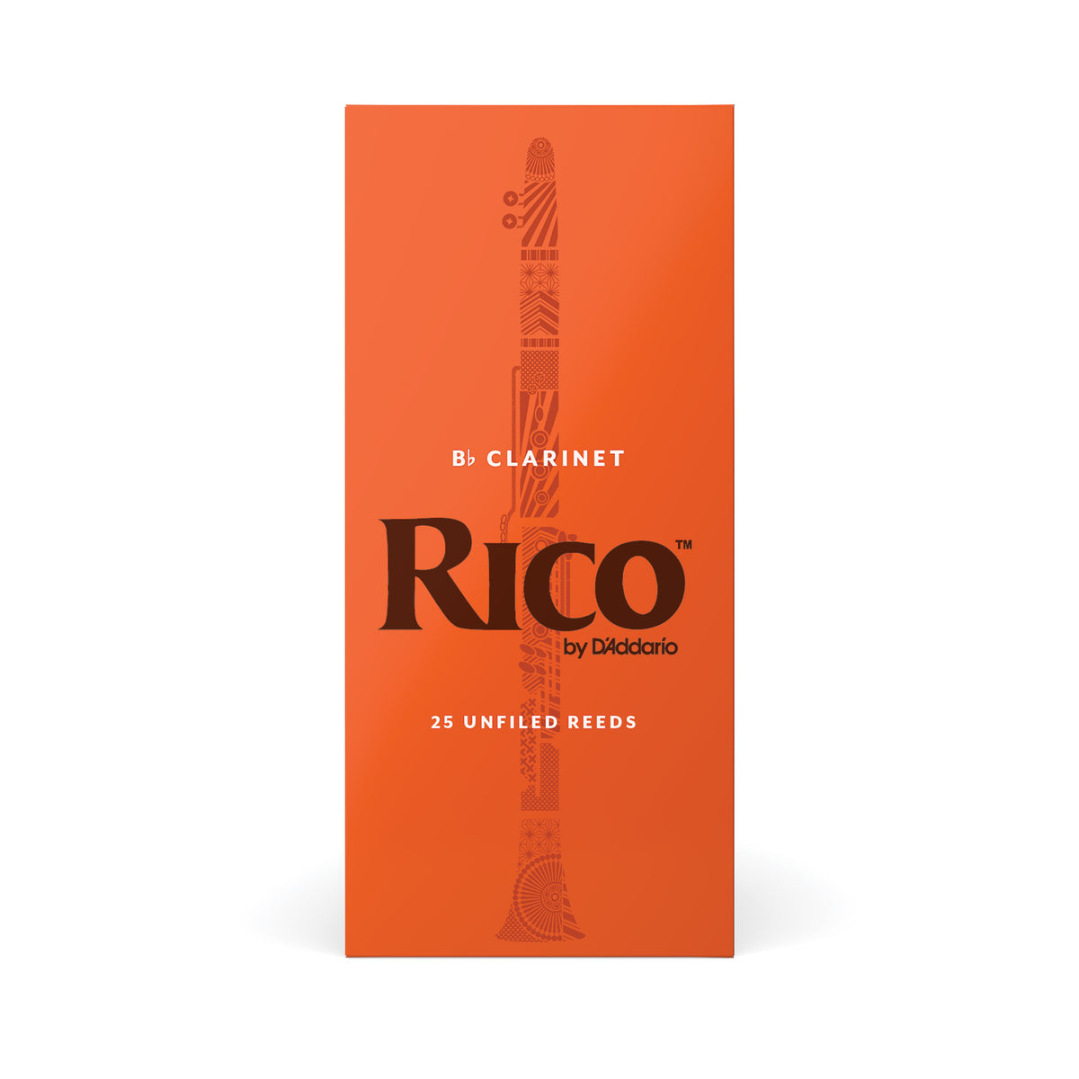 Rico by D'Addario Bb Clarinet Reeds, Strength 2.5, 25-pack