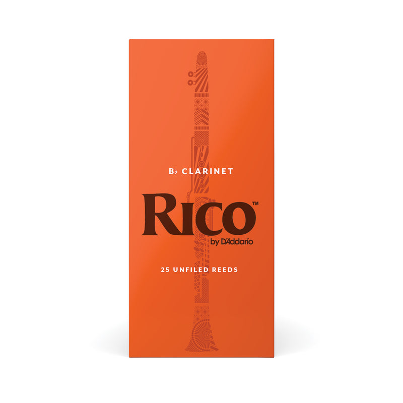 Rico by D'Addario Bb Clarinet Reeds, Strength 3.5, 25-pack