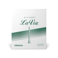 La Voz Bb Clarinet Reeds, Strength Medium, 10 Pack