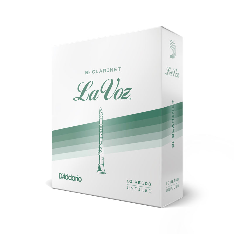 La Voz Bb Clarinet Reeds, Strength Medium, 10 Pack