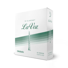 La Voz Bb Clarinet Reeds, Strength Medium-Hard, 10 Pack