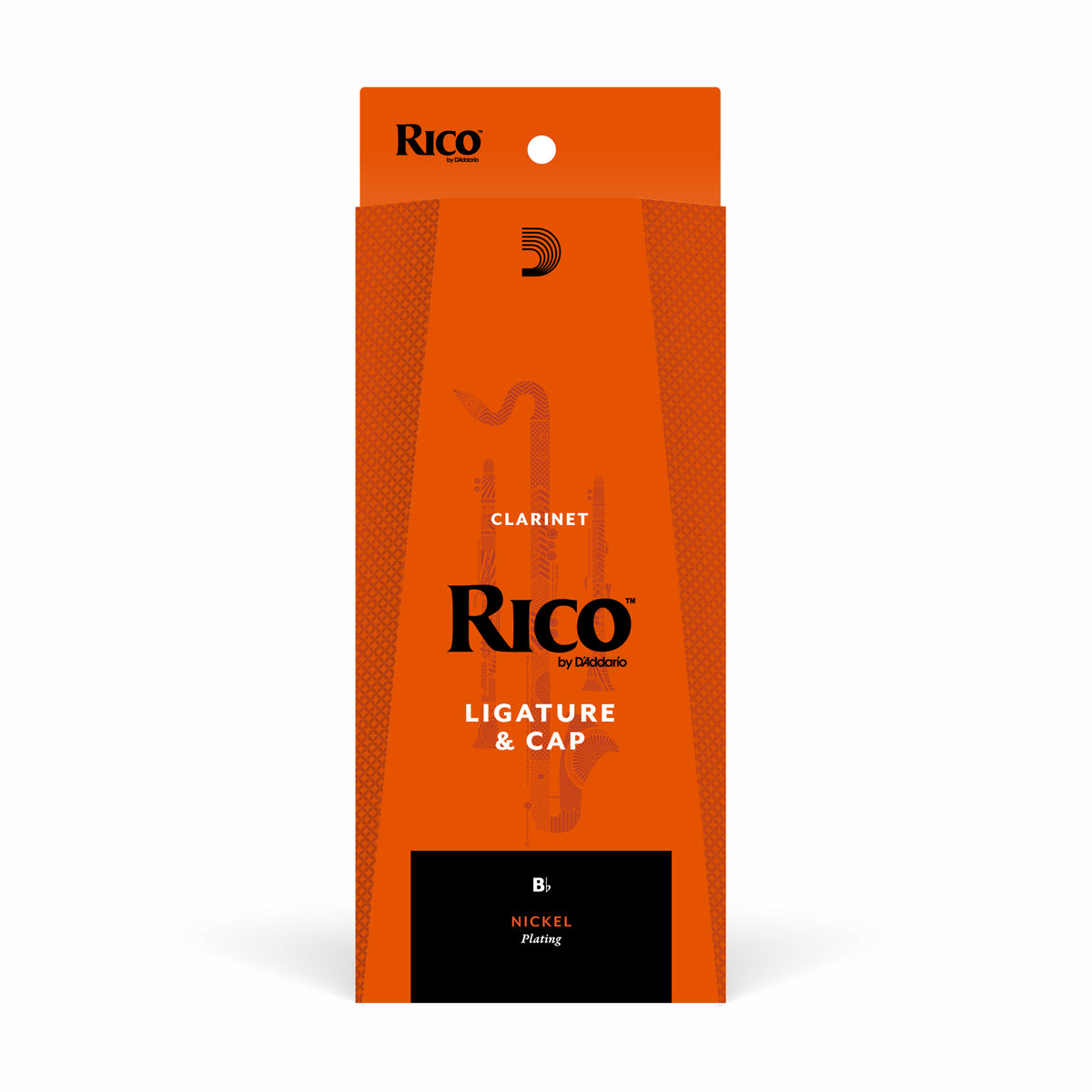 Rico Ligature & Cap, Bb Clarinet, Nickel
