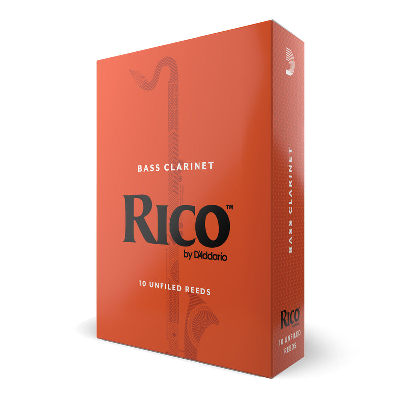 Rico by D'Addario Bass Clarinet Reeds, Strength 2, 10 Pack