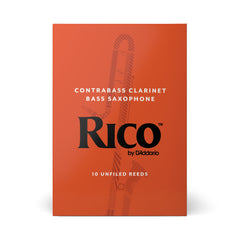 Rico by D'Addario Contra Clarinet/Bass Sax Reeds, Strength 2, 10-pack