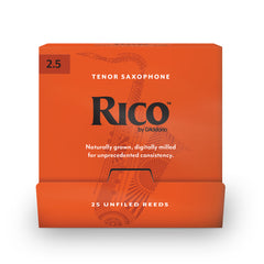 Rico by D'Addario Tenor Saxophone Reeds, #2.5, 25-Count Single Reeds