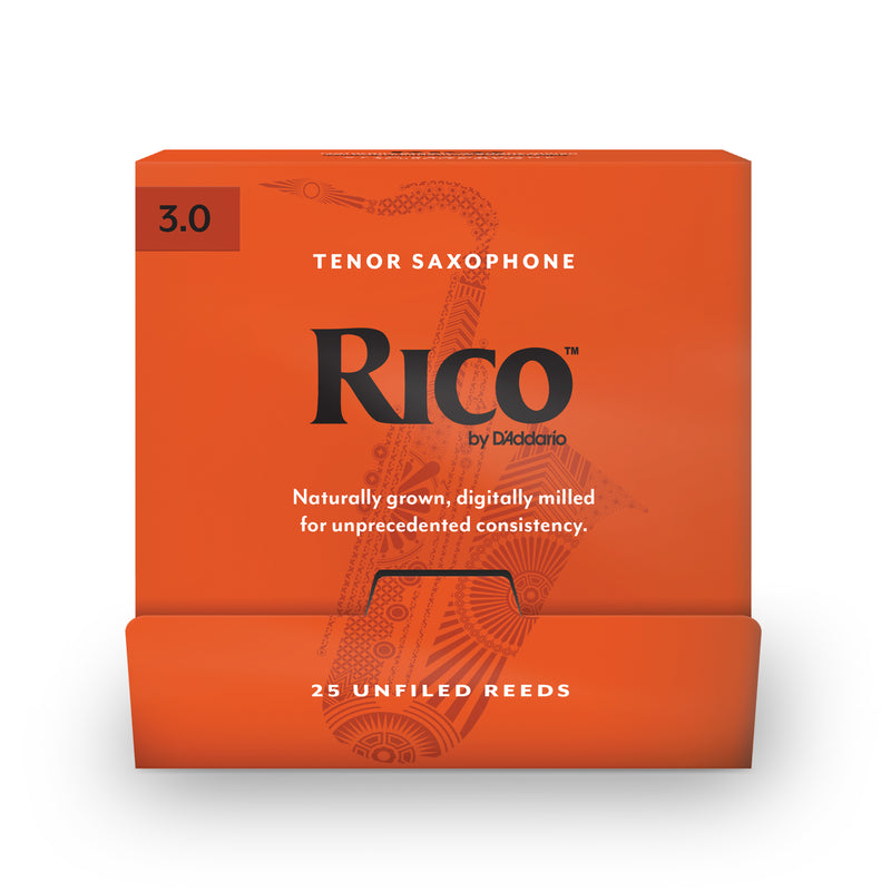 Rico by D'Addario Tenor Saxophone Reeds, #3.0, 25-Count Single Reeds