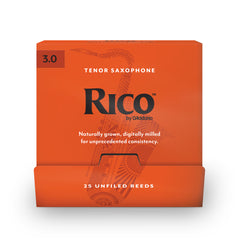 Rico by D'Addario Tenor Saxophone Reeds, #3.0, 25-Count Single Reeds
