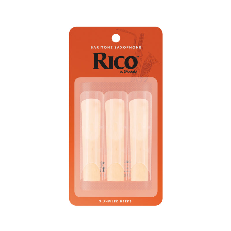 Rico by D'Addario Baritone Sax Reeds, Strength 2, 3-pack