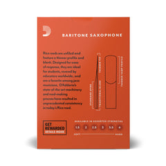 Rico by D'Addario Baritone Sax Reeds, Strength 3.5, 10-pack