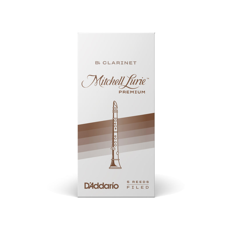 Mitchell Lurie Premium Bb Clarinet Reeds, Strength 2.5, 5 Pack