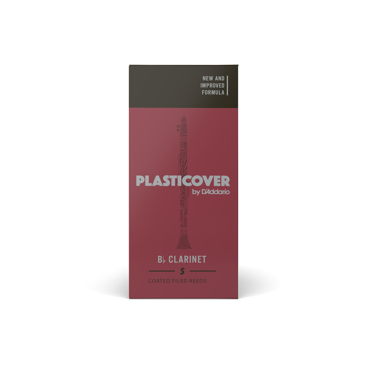 Plasticover by D'Addario Bb Clarinet Reeds, Strength 4, 5-pack